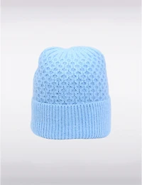 Tuque Tricotée Texturée à Motif Nid d’Abeille avec Strass & Bord Replié