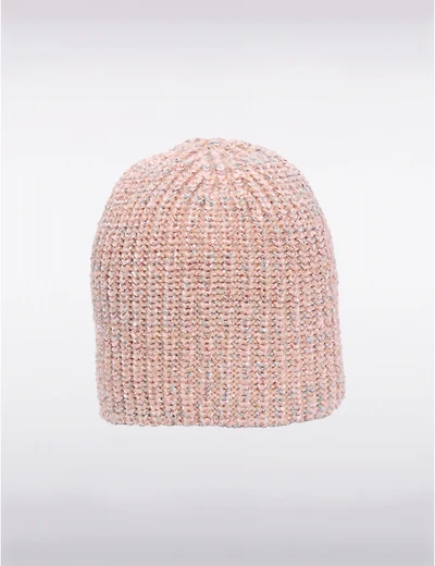 Tuque Côtelée Extensible en Maille Mouchetée avec Détails Strass
