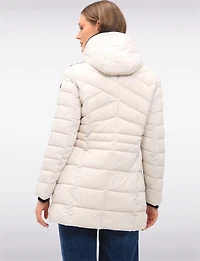 Doudoune Matelassée Vegan Légère Avec Capuche Amovible Par Snoboll