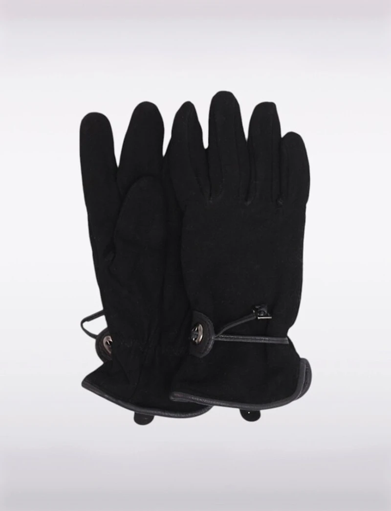 Manteaux | La maison du manteau au Québec Gants Polyvalents en Véritable Cuir et Daim avec Cordon de Serrage Réglable