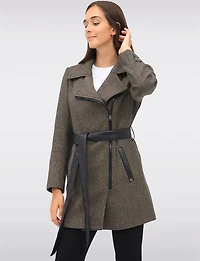 Manteau Herringbone Laine par Sicily