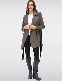 Manteau Herringbone Laine par Sicily