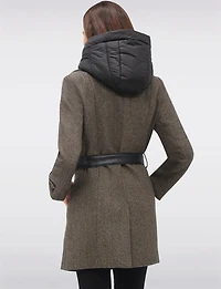 Manteau Herringbone Laine par Sicily