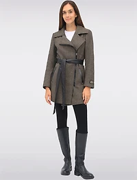 Manteau Herringbone Laine par Sicily