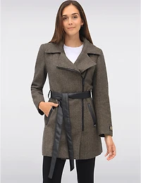 Manteau Herringbone Laine par Sicily