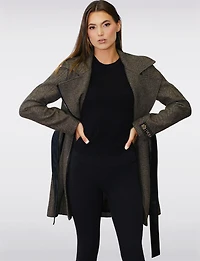 Manteau Herringbone Laine par Sicily