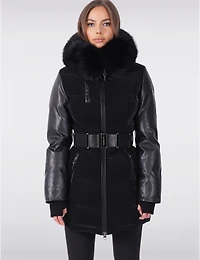 Manteaux | La maison du Manteau au Québec Doudoune à Capuche en Fausse Fourrure de Luxe Végane par Sicily