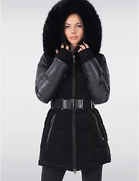 Manteaux | La maison du Manteau au Québec Doudoune à Capuche en Fausse Fourrure de Luxe Végane par Sicily