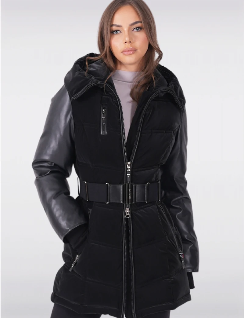 Manteaux | La maison du Manteau au Québec Doudoune à Capuche en Fausse Fourrure de Luxe Végane par Sicily