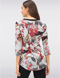 Haut Tricot Imprimé Vif par Perle