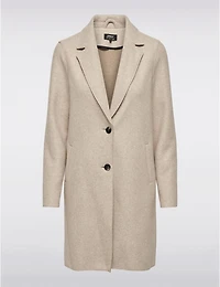 Manteaux | La maison du Manteau au Québec Chic à Boutonnage Simple avec Col Cranté Bords Bruts & Poches par ONLY