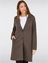 Manteau Tricot Col Cranté par Only