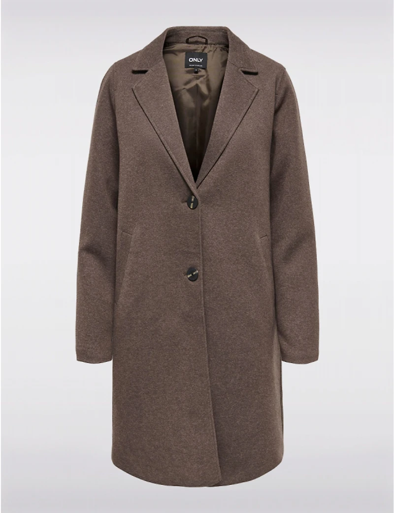 Manteau Tricot Col Cranté par Only