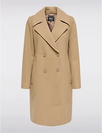 Manteau Classique à Double Boutonnage Col Revers Poches & Fente au Dos par Only