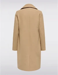 Manteau Classique à Double Boutonnage Col Revers Poches & Fente au Dos par Only