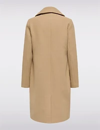 Manteau Classique à Double Boutonnage Col Revers Poches & Fente au Dos par Only