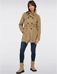 Manteaux | La maison du manteau au Québec Trench Court Classique à Double Boutonnage avec Ceinture Amovible par ONLY
