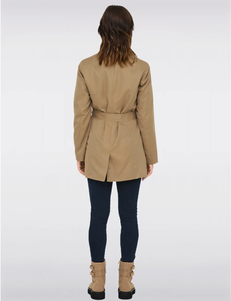 Manteaux | La maison du manteau au Québec Trench Court Classique à Double Boutonnage avec Ceinture Amovible par ONLY
