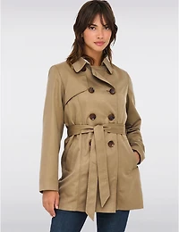 Manteaux | La maison du manteau au Québec Trench Court Classique à Double Boutonnage avec Ceinture Amovible par ONLY