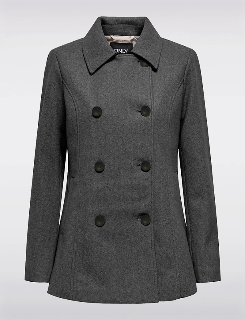 Manteau Peacoat Only à Double Boutonnage – Offres Black Friday
