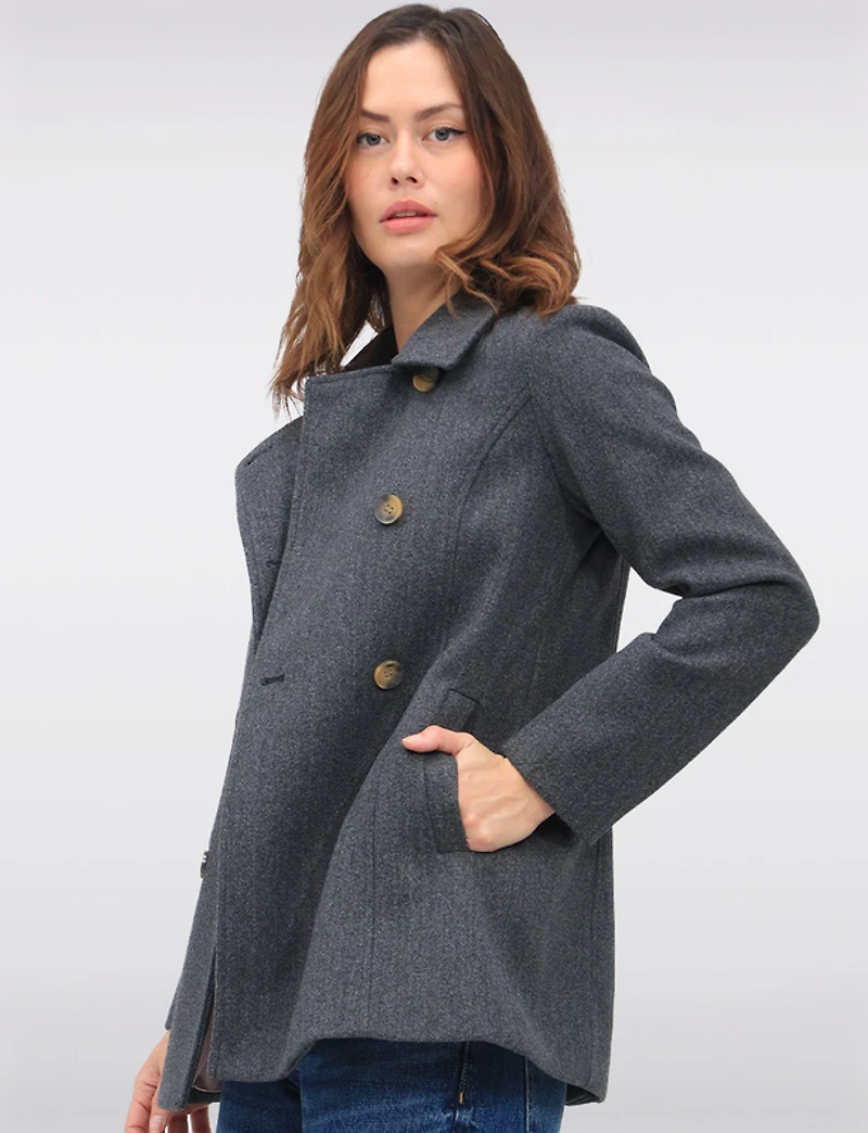 Manteau Peacoat Only à Double Boutonnage – Offres Black Friday