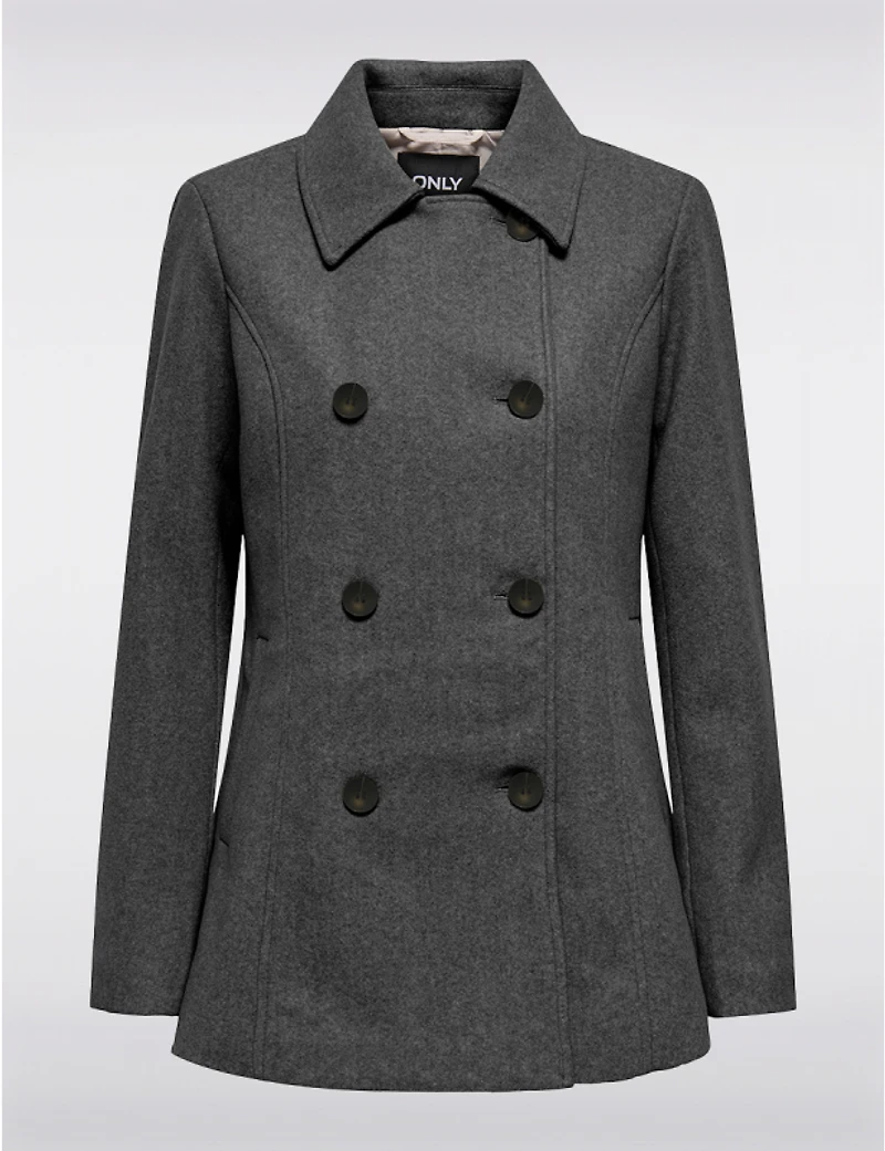 Manteau Peacoat Only à Double Boutonnage – Offres Black Friday