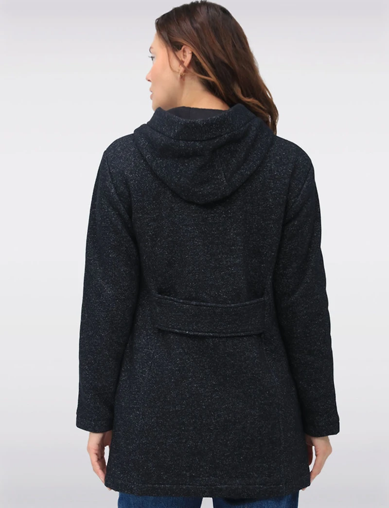 Manteaux | La maison du manteau au Québec Veste Légère Végan à Capuche avec Effet Chiné & Poches Plaquées par Details