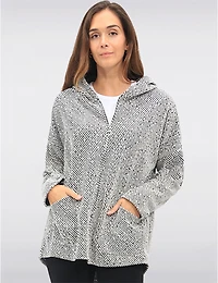 Manteaux | La maison du manteau au Québec Sweat Polyvalent à Capuche Zippée en Chenille avec Poches Plaquées par Froccella