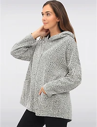Manteaux | La maison du manteau au Québec Sweat Polyvalent à Capuche Zippée en Chenille avec Poches Plaquées par Froccella