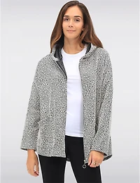 Manteaux | La maison du manteau au Québec Sweat Polyvalent à Capuche Zippée en Chenille avec Poches Plaquées par Froccella