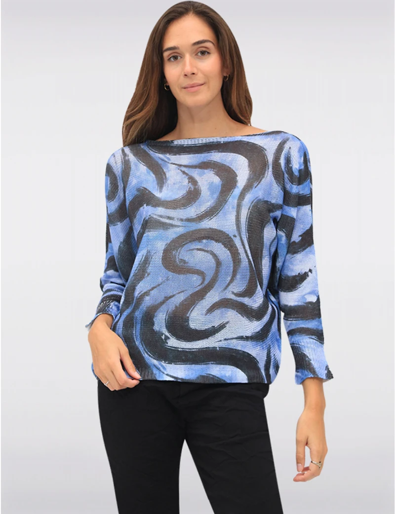 Manteaux Manteaux | La maison du manteau au Québec Haut Chic En Maille Motif Spiral À Manches Dolman Col Bateau par Froccella