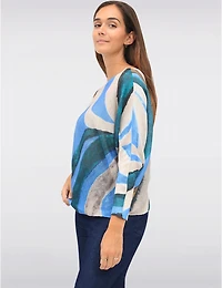 Manteaux Manteaux | La maison du manteau au Québec Haut Chic En Maille Motif Abstrait À Manches Dolman Col Bateau par Froccella