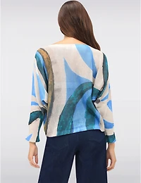 Manteaux Manteaux | La maison du manteau au Québec Haut Chic En Maille Motif Abstrait À Manches Dolman Col Bateau par Froccella