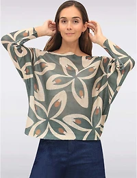 Manteaux Manteaux | La maison du manteau au Québec Haut Chic En Maille Motif Floral  À Manches Dolman Col Bateau par Froccella
