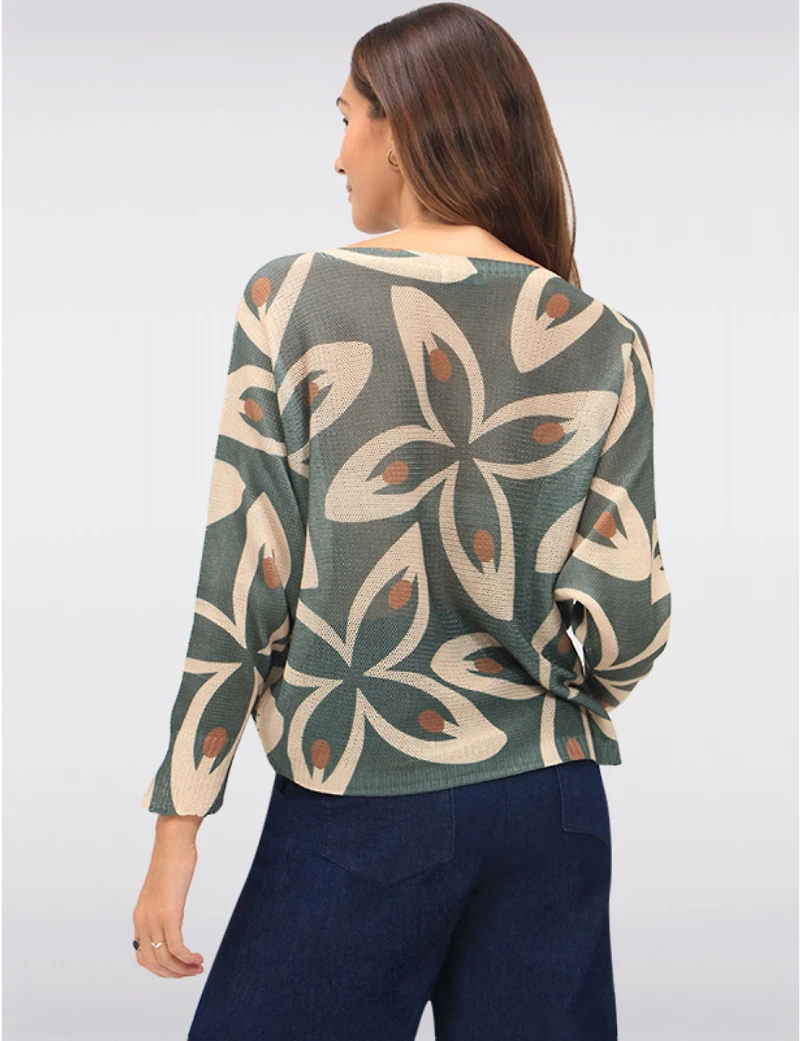Manteaux Manteaux | La maison du manteau au Québec Haut Chic En Maille Motif Floral  À Manches Dolman Col Bateau par Froccella