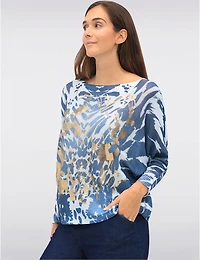 Manteaux Manteaux | La maison du manteau au Québec Haut Chic En Maille Motif Animal À Manches Dolman Col Bateau par Froccella