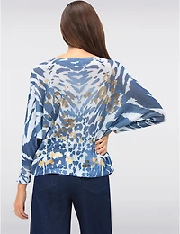 Manteaux Manteaux | La maison du manteau au Québec Haut Chic En Maille Motif Animal À Manches Dolman Col Bateau par Froccella