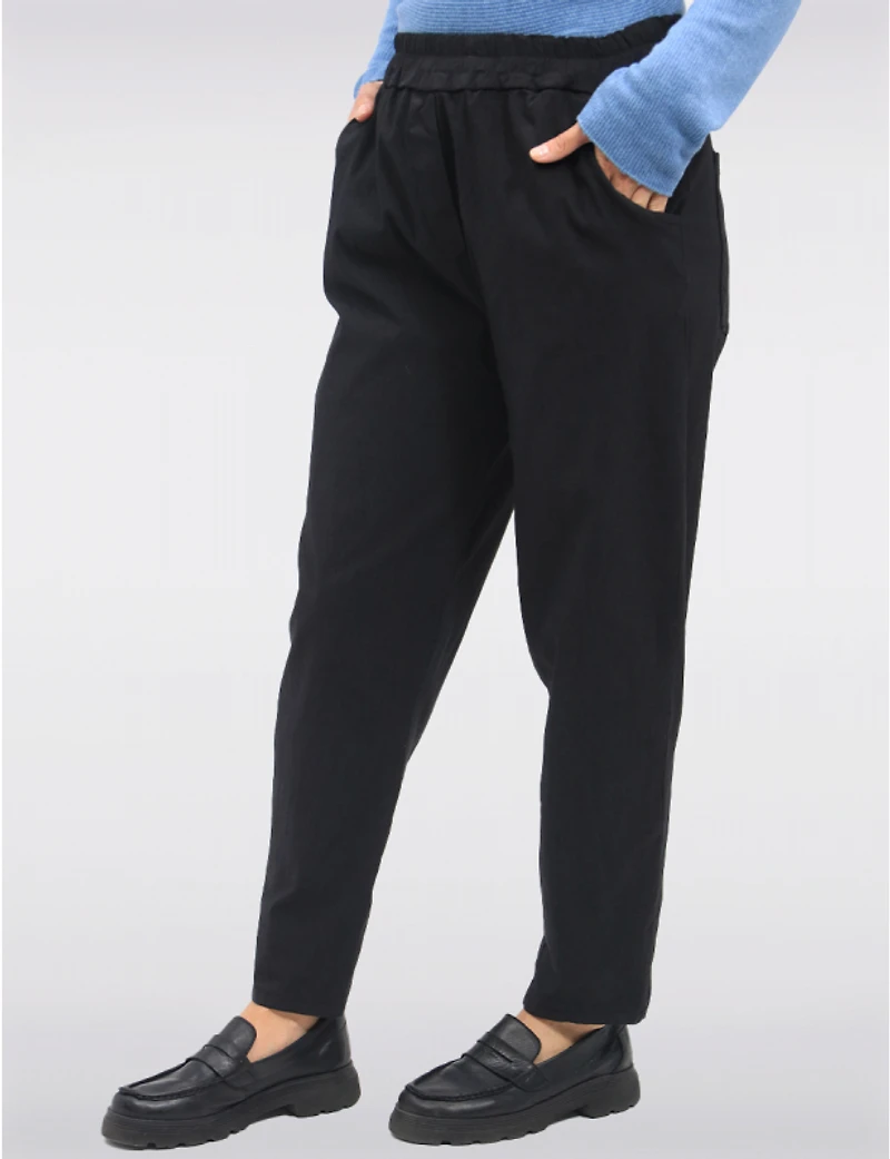 Manteaux | La maison du manteau au Québec Pantalon Décontracté Extensible avec Taille Élastique et 4-Poches par Froccella