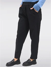 Manteaux | La maison du manteau au Québec Pantalon Décontracté Extensible avec Taille Élastique et 4-Poches par Froccella