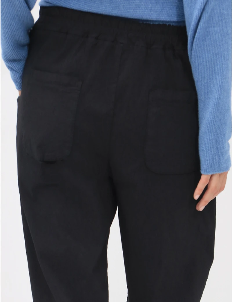 Manteaux | La maison du manteau au Québec Pantalon Décontracté Extensible avec Taille Élastique et 4-Poches par Froccella