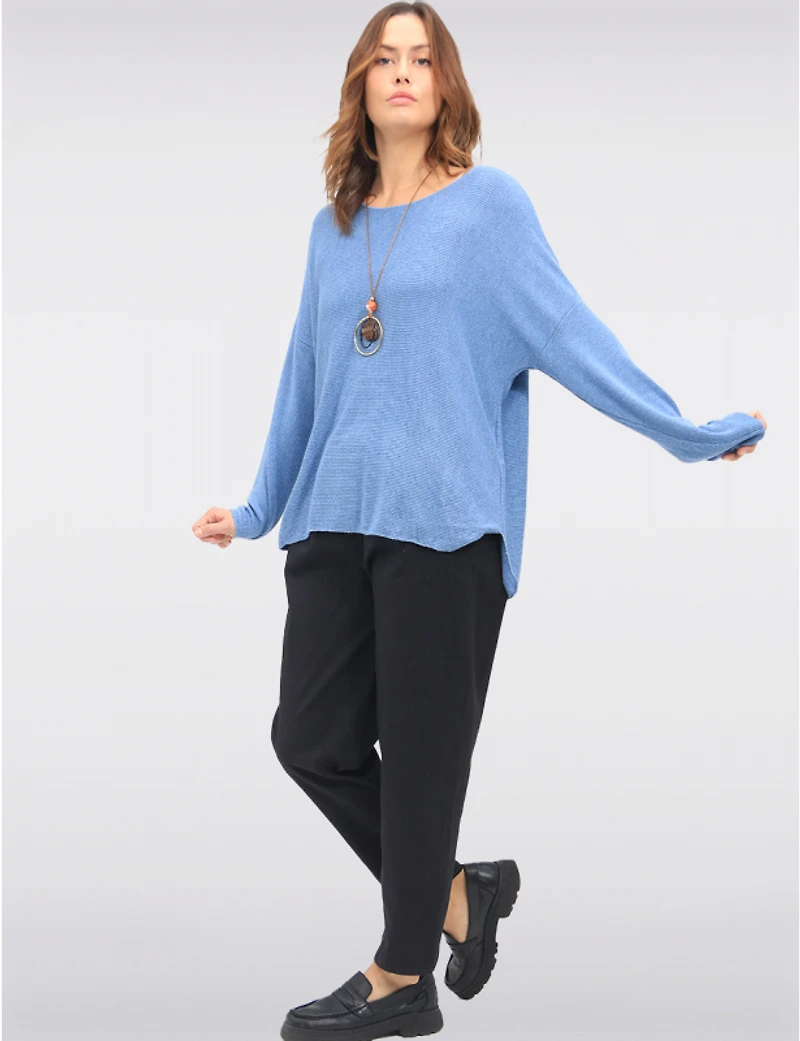 Manteaux | La maison du manteau au Québec Pantalon Décontracté Extensible avec Taille Élastique et 4-Poches par Froccella