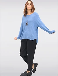 Manteaux | La maison du manteau au Québec Pantalon Décontracté Extensible avec Taille Élastique et 4-Poches par Froccella