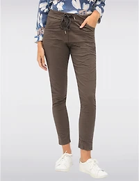 Manteaux | La maison du manteau au Québec Pantalon Froissé à 4-Poches Coupe Ajustée et Taille Elastique par Froccella