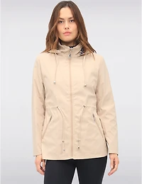 Manteaux | La maison du manteau au Québec Anorak Réversible à Cordon de Serrage & Capuche Motif Uni/Leopard par Froccella