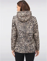 Manteaux | La maison du manteau au Québec Anorak Réversible à Cordon de Serrage & Capuche Motif Uni/Leopard par Froccella