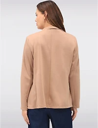 Manteaux | La maison du manteau au Québec Blazer Elegant à Coupe Ajustée Revers Cranté & Poches Passepoilées par Froccella