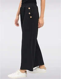Manteaux | La maison du manteau au Québec Pantalon Large Extensible avec Poches & Boutons Décoratifs par Froccella