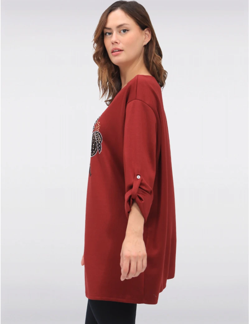 Manteaux | La maison du manteau au Québec Haut Chic Doux Extensible à Fleurs avec Manches Longues Ajustables par Froccella