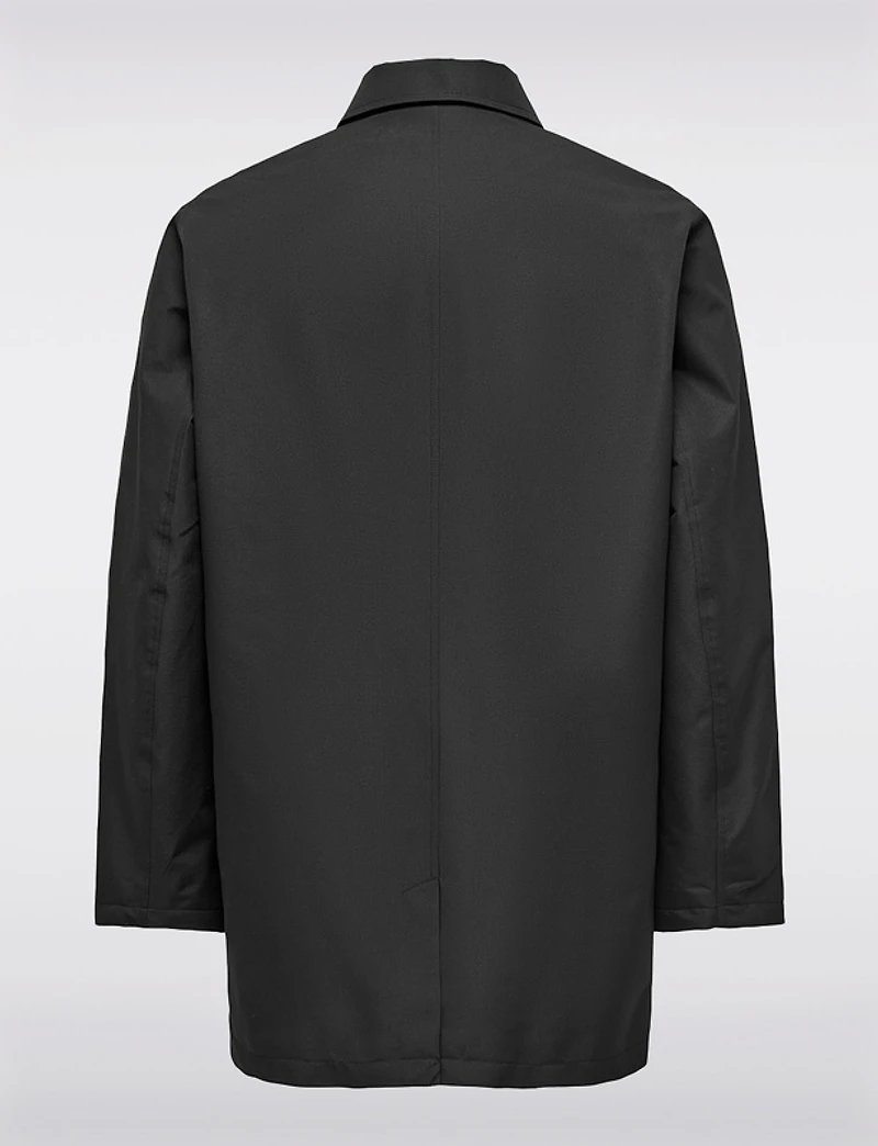 Manteaux | La maison du manteau au Québec Veste Mi-Longue Classique en Nylon Léger Marine Avec Fermeture Éclair par Only