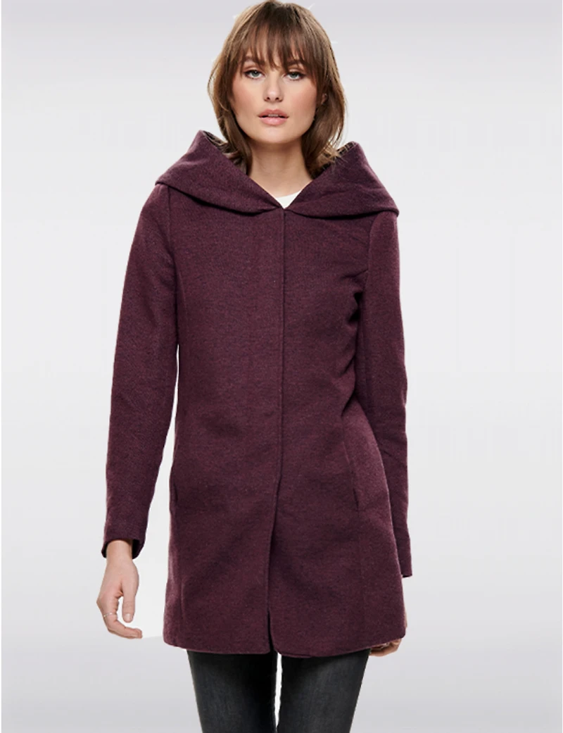 Veste Droite Capuche par Only
